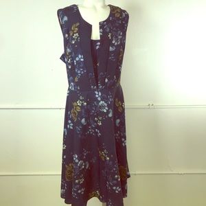 City Chic Blue Floaty Himari Floral Dress